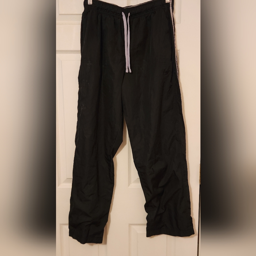 Vintage Starter Nylon Track Pants, Medium, 32/34 90’s Navy Blue Sweatpants Lined